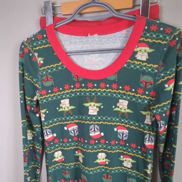 Hanna Andersson Star Wars Mandalorian Grogu Christmas Pajama Set Size XS Unisex - Picture 2 of 11